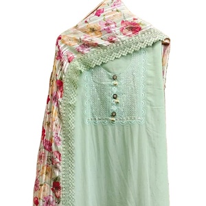 Nouvelle robe Salwar Kameez en coton Fox Jorjat pour femmes, matière de costume avec broderie pour la vente en gros - Product Image 2