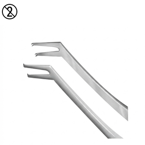 Pinzas de Fijación Corneal Doble Polack de Acero Inoxidable, Instrumento Quirúrgico Oftálmico de Precisión para Sujetar la Córnea - Product Image 2