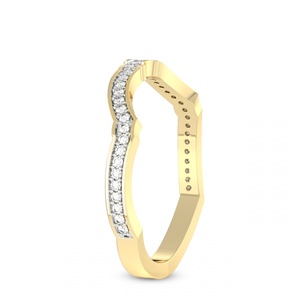 Anillo de compromiso y boda Audra de oro macizo de 18k con diamante cultivado en laboratorio para uso diario (1/5 Ct.) Tw. Joyería Certificada IGI para Mujer - Product Image 4