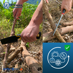 Hache NATA de 165 mm, lame à double tranchant tranchante, fendage de bûches moyennes avec poignée antidérapante, préparation au feu de camp en plein air, bushcraft - Product Image 6