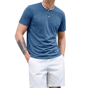 Camiseta de Hombre de Alta Calidad, 100% Algodón, Secado Rápido, Lavado Ácido, Colores y Logotipo Personalizados, Fabricante Pakistaní, Precio Económico - Product Image 3