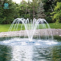 Sistema de Fuente Flotante de Acero Inoxidable con Control Programable y Luces LED para Decoración de Estanques y Lagos, Duradero y Ecológico
