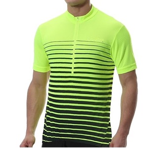 Maillot de cyclisme à manches courtes pour hommes, couleur unie, évacuant l'humidité, fermeture éclair ajustée, vêtements d'été pour le cyclisme - Product Image 1