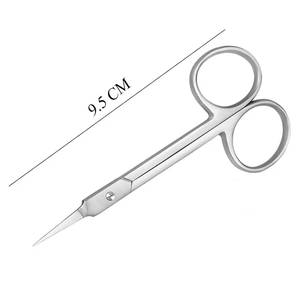 Stainless Steel Right-Handed <b>Cuticle</b> <b>Scissors</b> Straight Sharp Blade Round Handle Durable Manicure Tool for Adults with Nail Art - Product Image 2