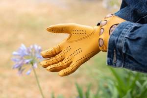 Gants de conduite de luxe en gros, en cuir véritable souple perforé, pour hommes et femmes, faible MOQ disponible - Product Image 2