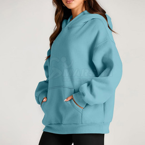 เสื้อฮู้ดดี้โอเวอร์ไซส์สำหรับผู้หญิง พิมพ์โลโก้ตามสั่ง ผ้าฝ้าย 100% หนานุ่ม ใส่ได้ในฤดูหนาว สไตล์สตรีทแวร์ เป็นมิตรต่อสิ่งแวดล้อม คุณภาพสูง ราคาคุ้มค่า - Product Image 4