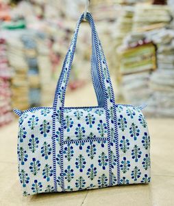 Sac fourre-tout matelassé floral à fermeture ouverte pour femme, sac à bandoulière réutilisable, sac de voyage décontracté - Product Image 1