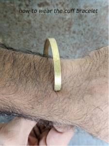 Brazalete de cobre macizo y pesado para hombre, brazalete de cobre puro, brazalete rústico martillado, regalo para él, joyería de cobre para hombre - Product Image 6