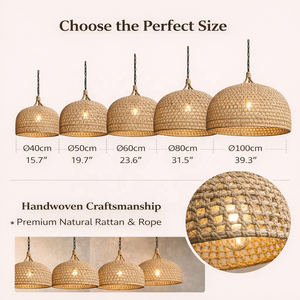 <span class=keywords><strong>Lampada</strong></span> <span class=keywords><strong>a</strong></span> <span class=keywords><strong>Sospensione</strong></span> in <span class=keywords><strong>Rattan</strong></span> Intrecciato <span class=keywords><strong>a</strong></span> Mano, Illuminazione Naturale Boho per Cucina, Sala da Pranzo, Ristorante, Bar, Hotel, Eco-Compatibile - Product Image 2