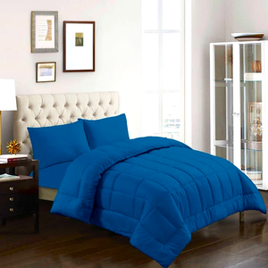 Feroza <b>Comforter</b> <b>Set</b> Plain Dyed Polyester Classic 100% Cotton T-150 All-Season Breathable Home Use Washable Stitched Design - Product Image 4