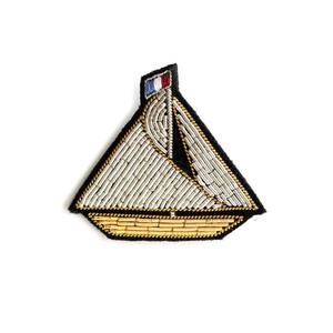 Broche en tissu 3D personnalisée, brodée à la main avec fil de bullion, motif animal, pour blazer, badge de poitrine, écusson brodé à la main - Product Image 6