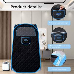 Générateur de sauna à vapeur portable pliant pleine grandeur 1000W réservoir 2.2L chauffage rapide spa personnel pour la détente à la maison installation facile FCC - Product Image 3