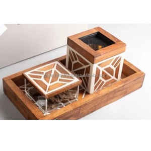 Juego de Quemadores de Incienso de Alta Calidad, Incienso Árabe de Nácar, Juego de Quemadores de Incienso con Incrustaciones de Nácar, Regalo de Ramadán - Product Image 1