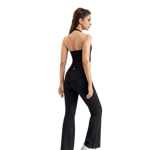 Ensemble de vêtements de fitness pour femmes : Crop top et leggings évasés – Tenue de yoga, de gym et de sport – Vêtements d'entraînement – Vente en gros et fabrication - Product Image 2