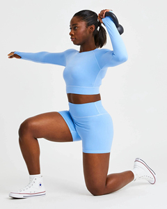 Shorts Deportivos para Mujer con Logotipo Personalizado de Outfitize International, Shorts de Yoga de Cintura Alta con Elasticidad en 4 Direcciones, Ropa Deportiva para Gimnasio al por Mayor - Product Image 2