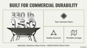 King 213cm Modern Outdoor <b>Double</b> High Mattress Quick Blow <b>Folding</b> Camping <b>Bed</b> Aluminum Alloy Frame Foldable Durable 600D Oxford - Product Image 4