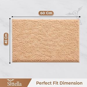 Tapis de salle de bain personnalisé à poils longs, rectangulaire, en microfibre, couleur unie, absorbant, antidérapant pour salles de bain - Product Image 3