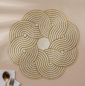 ชุดแผ่นรองจานปักลายลูกปัด ราคาดีที่สุด แผ่นรองจานตกแต่งลูกปัด ราคาแข่งขัน - Product Image 4