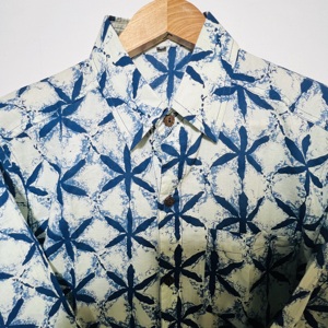 Camisa de Manga Larga Premium 100% Algodón para Hombre, Estampada a Mano con Diseño Floral, Ecológica, Transpirable, Hecha en India - Product Image 5