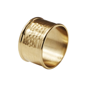 Designer Leaf Shape Brass Napkin Rings Vintage Design Table Decoration Accessory 4.5cm Width Napkin Ring Tabletop <b>Tissue</b> Holder - Product Image 3