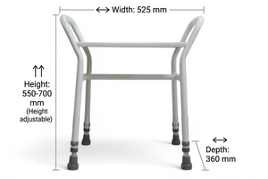 <b>Height</b> <b>Adjustable</b> Shower <b>Stool</b> 550-700mm Integral Handles Non-Slip Rubber Feet Perforated Drainage Holes Powder Bathroom Safety - Product Image 3