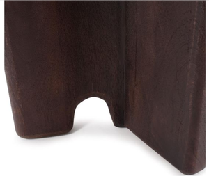 Mesa de Centro Redonda de Madera de Lujo LMB con Acabado Oscuro, Diseño Moderno para Sala de Estar - Product Image 5