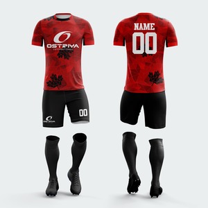 Uniformes de Fútbol para Hombre al por Mayor, Conjuntos de Camisetas Ligeras de Secado Rápido y Transpirables, Manga Corta, Logotipo Frontal, Color Sólido - Product Image 2