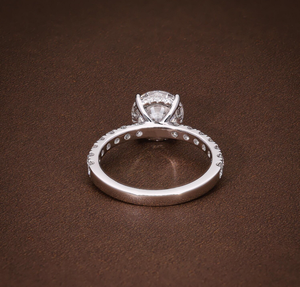 Anillo de Plata de Ley 925 Plateado en Plata de Lujo con Diamante Cultivado en Laboratorio, Certificado por IGI, para Mujer, Anillo de Compromiso y Boda, Proveedor de Joyería VVS - Product Image 4