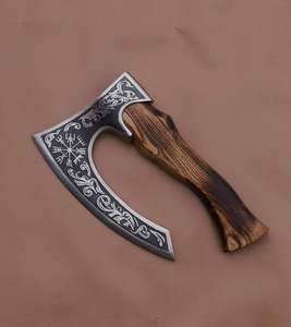 Hacha Vikinga de Acero al Carbono Hecha a Mano de Grado Industrial con Funda de Cuero y Madera, Garantía de 3 Años, Uso Diario, Venta al por Mayor - Product Image 2