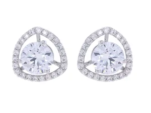 Pendientes de Diamantes Cultivados en Laboratorio con Certificación IGI de 4.69 Quilates, Redondos, en Oro Blanco de 14k - Product Image 1