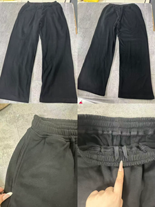 <b>Men</b> Wide Leg Pants <b>Elastic</b> Waist Cotton Casual Flared <b>Trousers</b> Autumn Style Side Pockets Breathable Knitted Fabric - Product Image 6