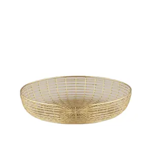 METAL WIRE GOLD PLATTED FRUIT BASKET BOWL FOR TABLE DECORATION NEW COLLECTION DECORATIVE BOWL