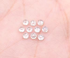 Nuevos diamantes naturales de corte rosa de 2.3-3.0 mm, color lechoso, corte excelente, diamantes redondos sueltos de corte rosa para joyería personalizada. - Product Image 6
