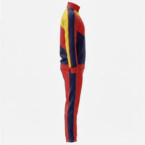 Survêtement de course et de football d'hiver, veste légère à fermeture éclair et pantalon assorti, 100% polyester, pour le football, le fitness, l'exercice en plein air - Product Image 3