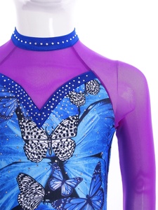 6-16 Trẻ Em Cô Gái In Khiêu Vũ Dresses Cho Trượt Băng Hình Thực Hành Cạnh Tranh Giai Đoạn Hiệu Suất Trữ Tình Lớp Bên Trường Hiển thị - Product Image 3