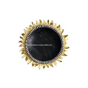 Sun Shape จาน & ชามเสิร์ฟอลูมิเนียม,จานโลหะและหินอ่อนสำหรับตกแต่งบ้านและโรงแรม - Product Image 1