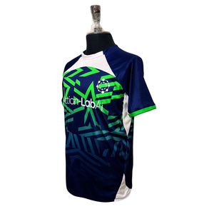 Camiseta de Fútbol Deportiva Transpirable con Estampado por Sublimación, Jersey Retro Personalizado con Nombre del Equipo, Antibacteriana, de Secado Rápido, 100% Frontal - Product Image 3
