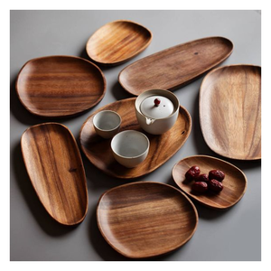 ชุดถาดไม้รูปวงรีตกแต่ง งานแฮนด์เมด ดีไซน์มินิมอล แพ็คเกจหลายชิ้น - Product Image 6