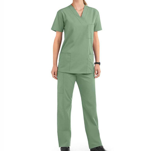 Women's Hospital <b>Scrub</b> Set Lightweight Breathable Medical Uniform with Stretch <b>Jogger</b> Pants for Nurses - Product Image 3