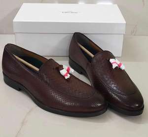 Chaussures Oxford en cuir véritable imprimé pour hommes, imperméables, à lacets, pour le bureau et la carrière - Antidérapantes, légères, séchage rapide, toutes saisons - Product Image 1