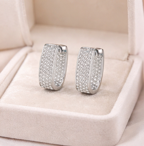 New Best Natural Diamond Filled Gold Plated Luxury Women's Earrings Customizable High Grade Wedding & Party Bulk Supplies - Product Image 2
