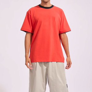 Custom Color Regular Fit Summer T-Shirt Short Sleeve OEM Service Heavyweight 250 Gsm Cotton Fabric Breathable Quick Dry - Product Image 6