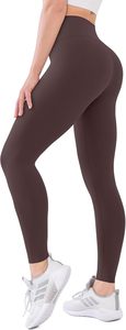Leggings de yoga rojos de cintura alta para mujer, diseño sin costuras con cintura en forma de V, elásticos en cuatro direcciones, legging de fitness. - Product Image 4