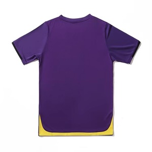 Camiseta de Fútbol Morada de Manga Corta con Cuello Redondo, Absorbente de Humedad, 100% Poliéster, para Hombre Adulto, Corte Regular, Estampado Sublimado - Product Image 4