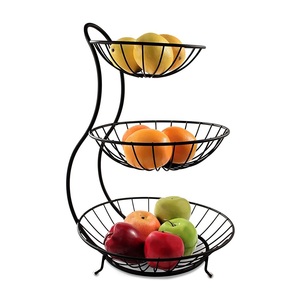 Panier à fruits en fil métallique moderne, forme rectangulaire, empilable, pour la cuisine - Product Image 6