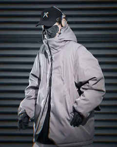 Veste d'hiver unisexe matelassée, parka thermique épaisse avec capuche amovible, personnalisation OEM, vente en gros - Product Image 6