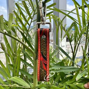 พวงกุญแจหนังแท้ขนาดเล็กสำหรับผู้หญิงพวงกุญแจหนังแท้สไตล์ตะวันตก - Product Image 1