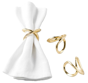 Anneaux de serviette en laiton doré très demandés pour événements, hôtels, mariages – Porte-serviettes décoratifs en métal pour accessoires de luxe pour la salle à manger à domicile - Product Image 2