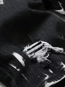 Pantalones cortos de mezclilla para hombre al por mayor, estilo casual, rectos, holgados, hasta la rodilla, para uso urbano, personalizados - Product Image 3