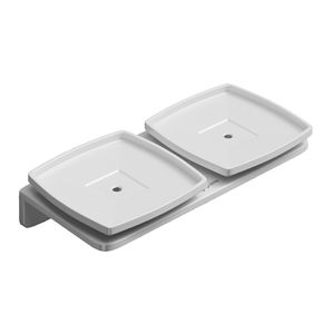 Double Large Square Soap Dish Wall Mounted Dual Tier Metal Soap Holder for <b>Shower</b> and Bathroom Extra Capacity Soap Saver - Product Image 1